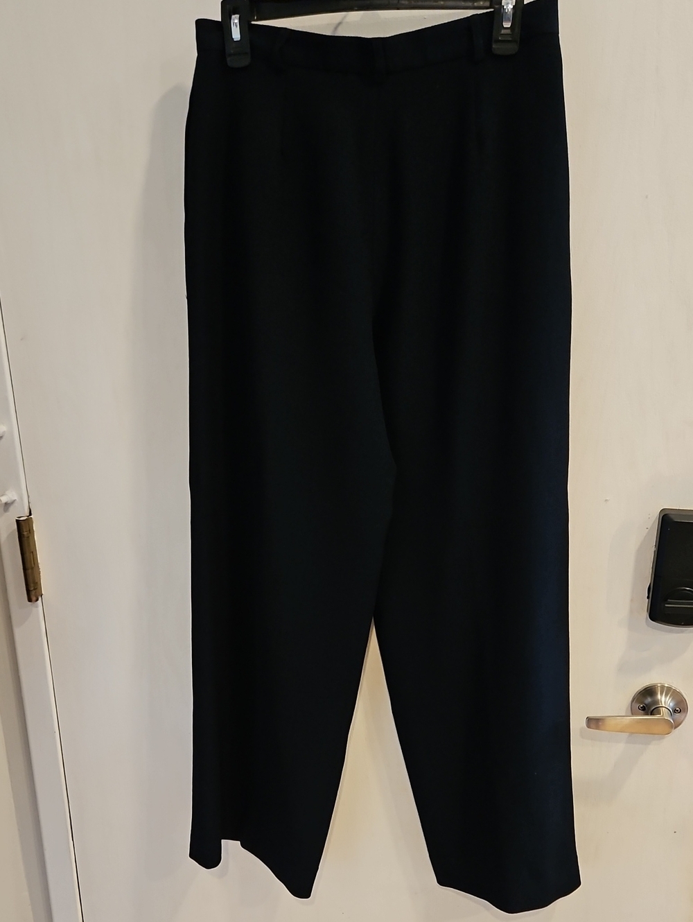LAUREN Ralph Lauren Vintage Navy Worsted Wool Wide Leg Pants 10 - Picture 5 of 7